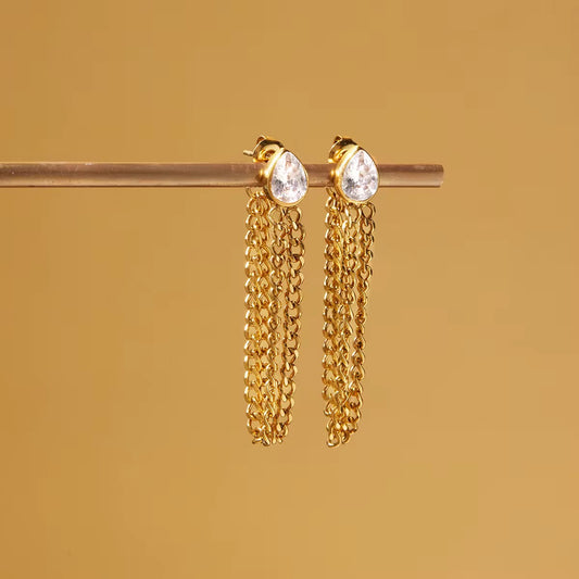 Goldene Ohrringe mit Zirkonia – eleganter Schmuck
