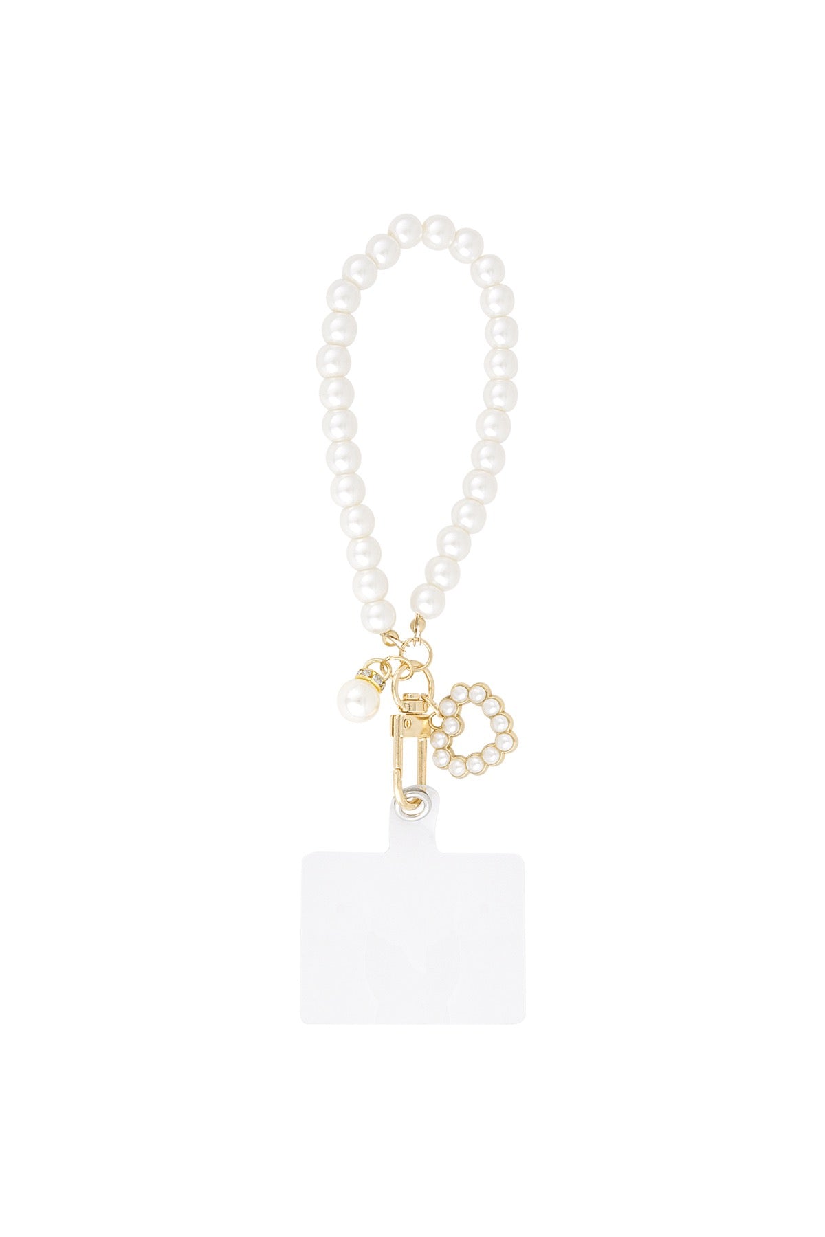 Pearl Luxe – Handykette mit Perlen & Herz-Charms
