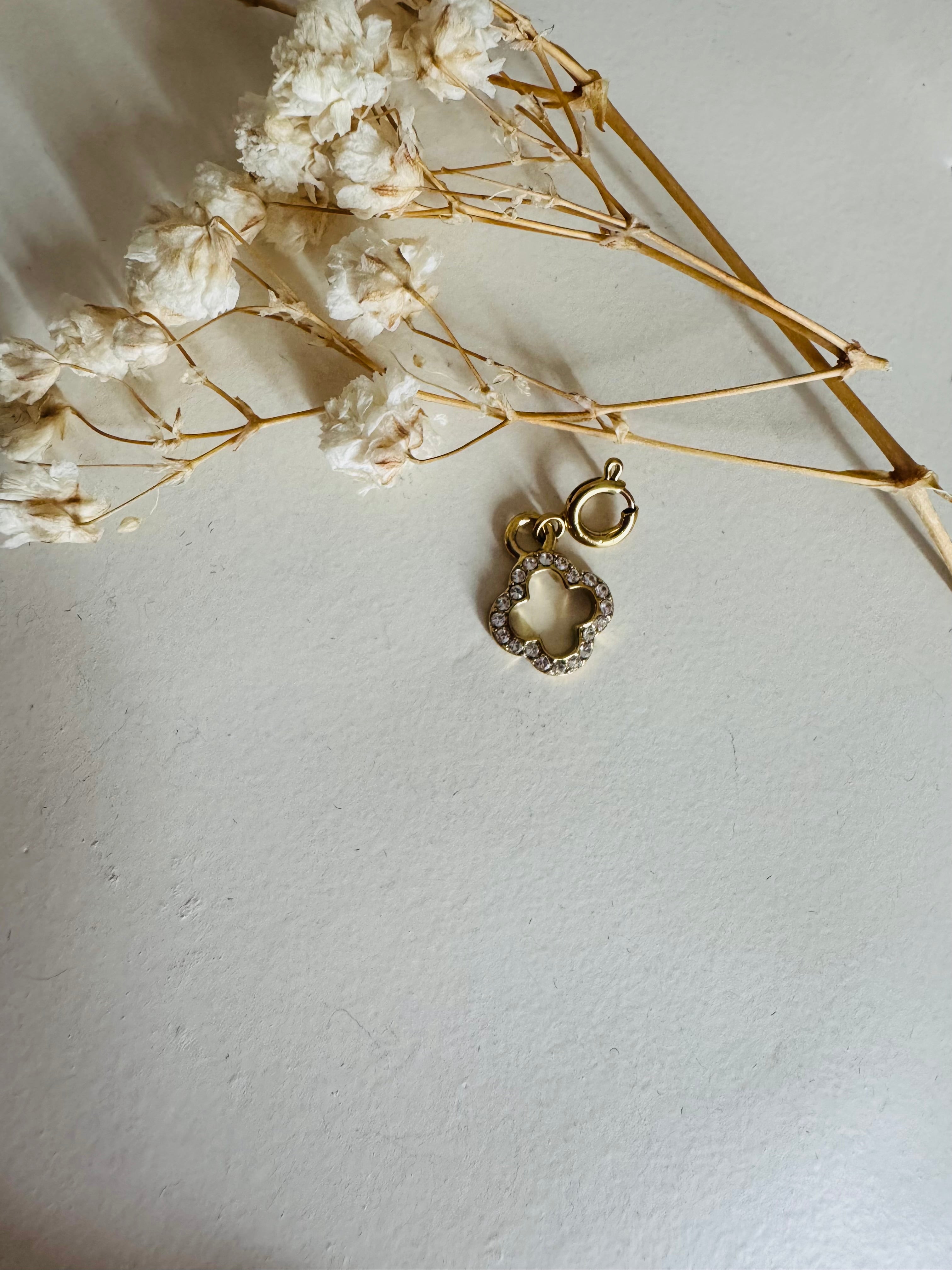 Golden Clover Sparkle Charm