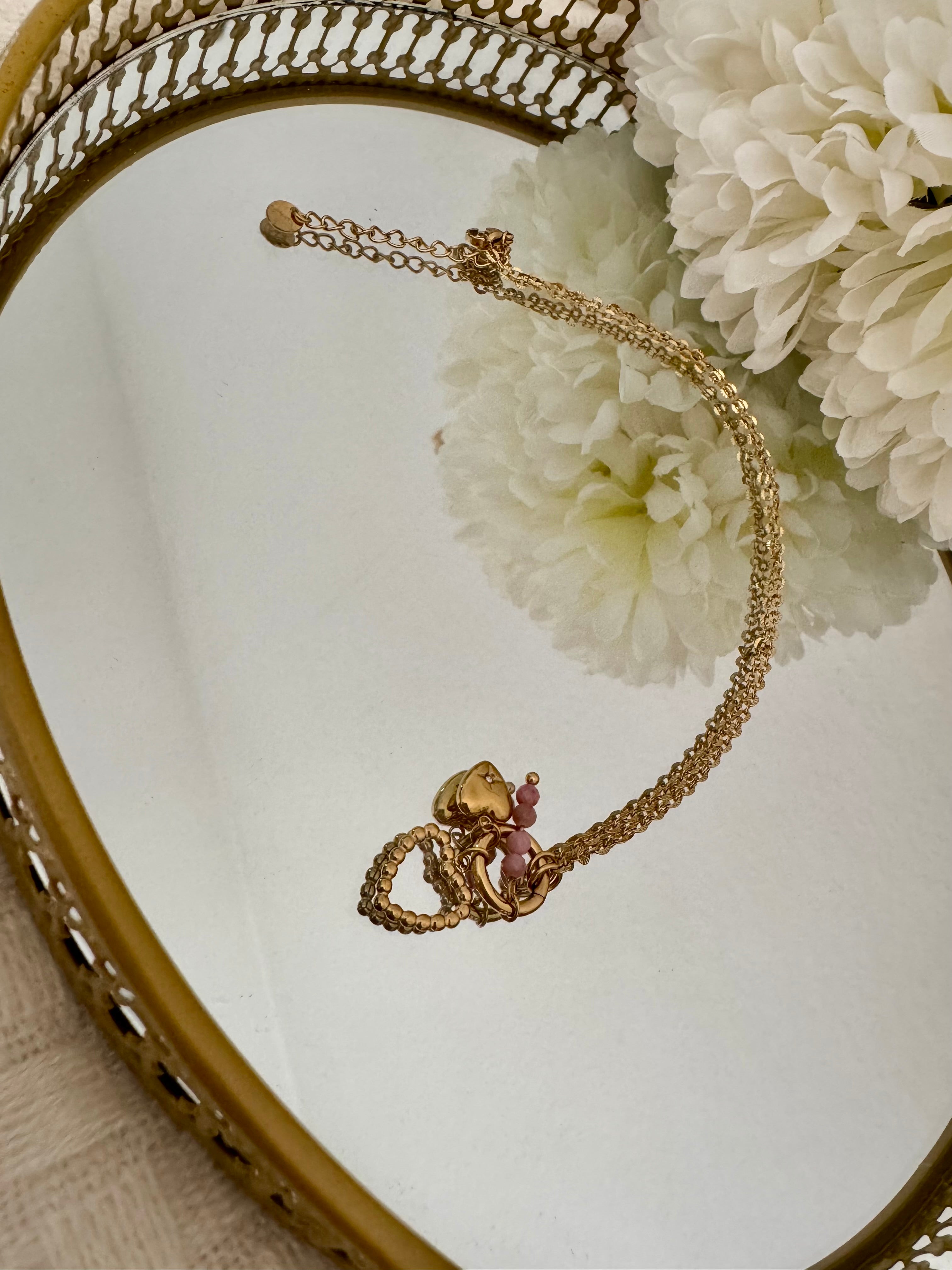 Golden Heartbeat Halskette