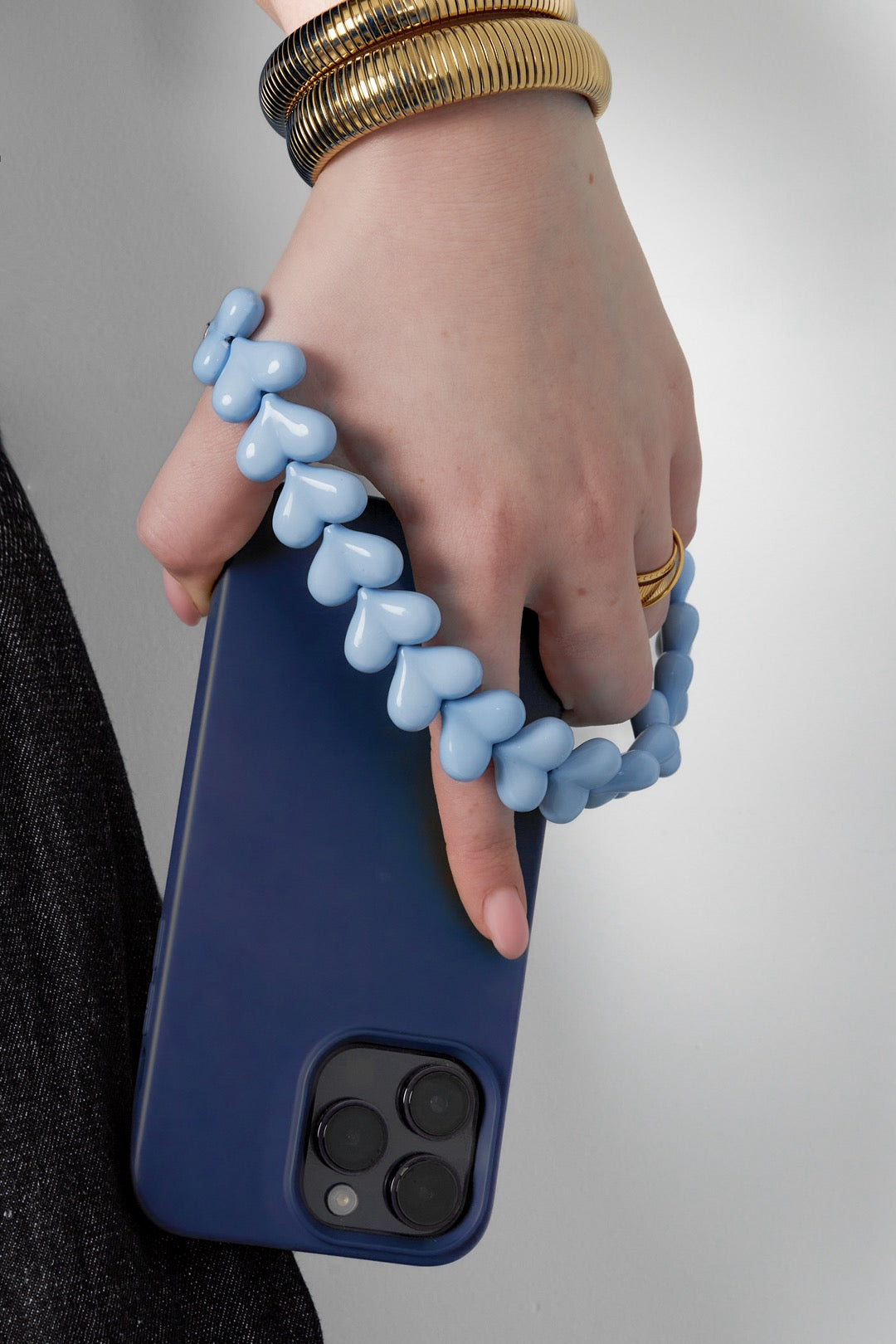 Blue Hearts Handy-Kette