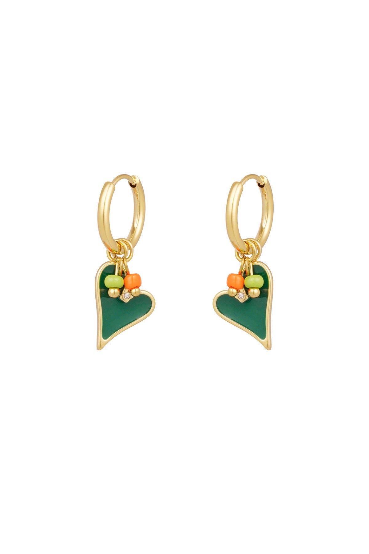 Nayla – Boucles d'oreilles créoles en forme de cœur