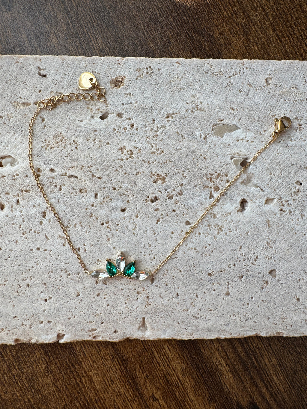 Emerald Leaf Bracelet