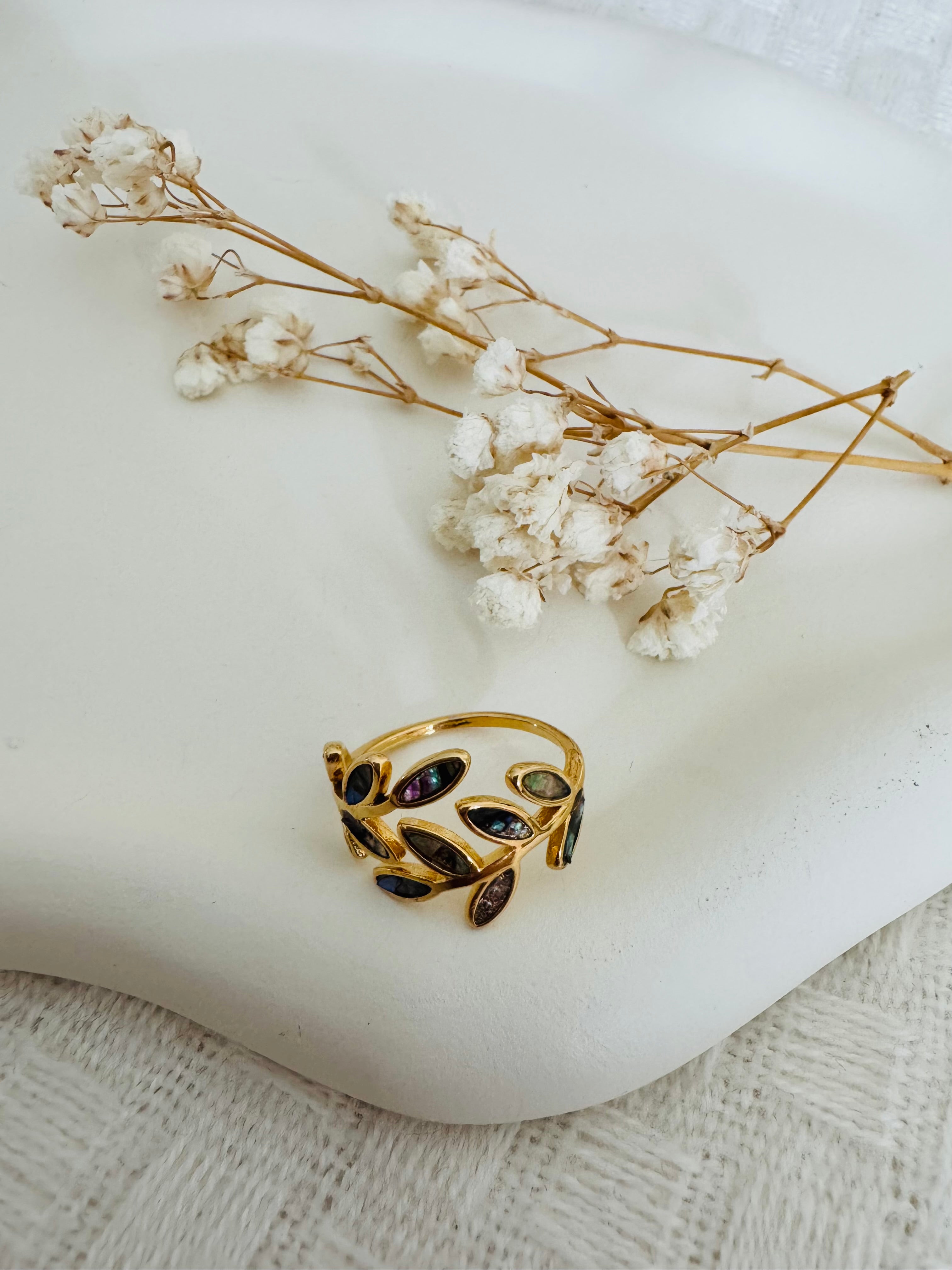 Bague Feuille Aurora