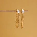 Goldene Ohrringe mit Zirkonia – eleganter Schmuck