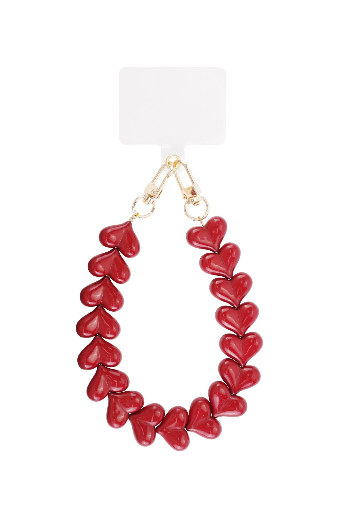 Crimson Hearts Phone Chain