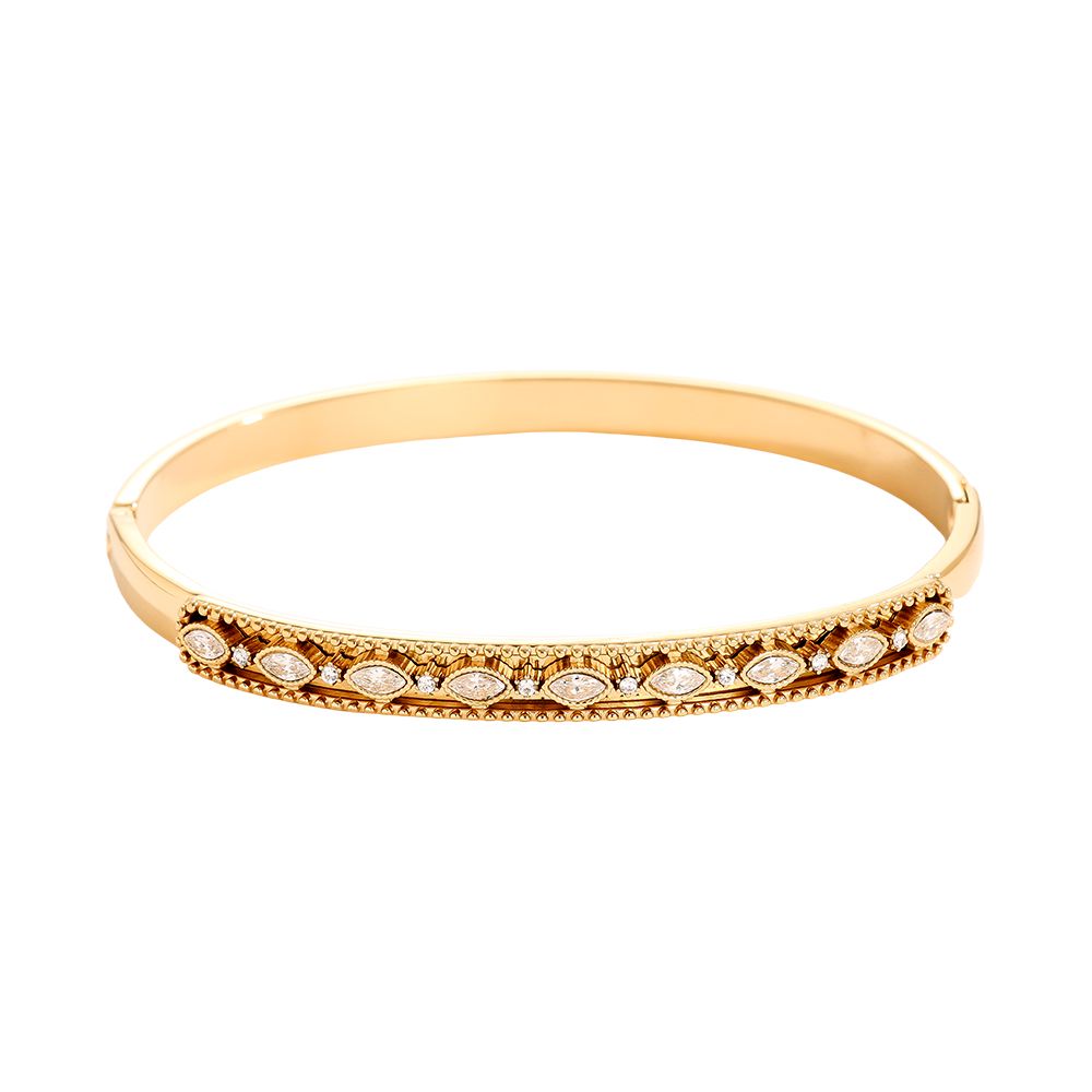 Eleganter Armreif in Gold schlicht und modern