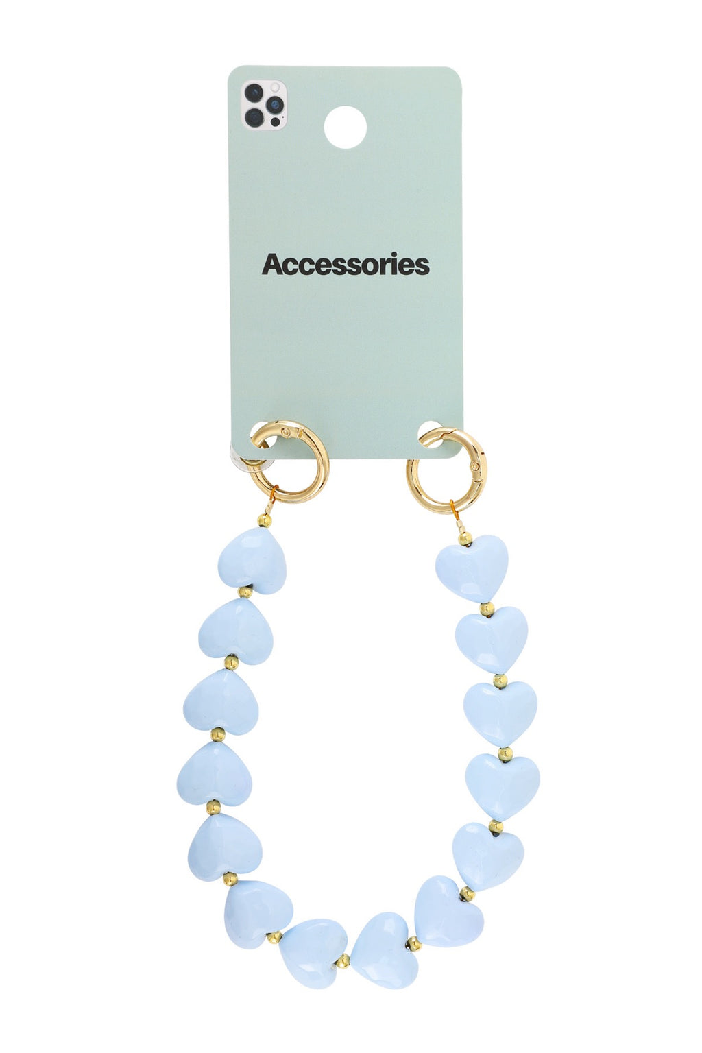 Blue Heart Beads Handy-Kette