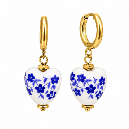 Santorini Heart Hoops