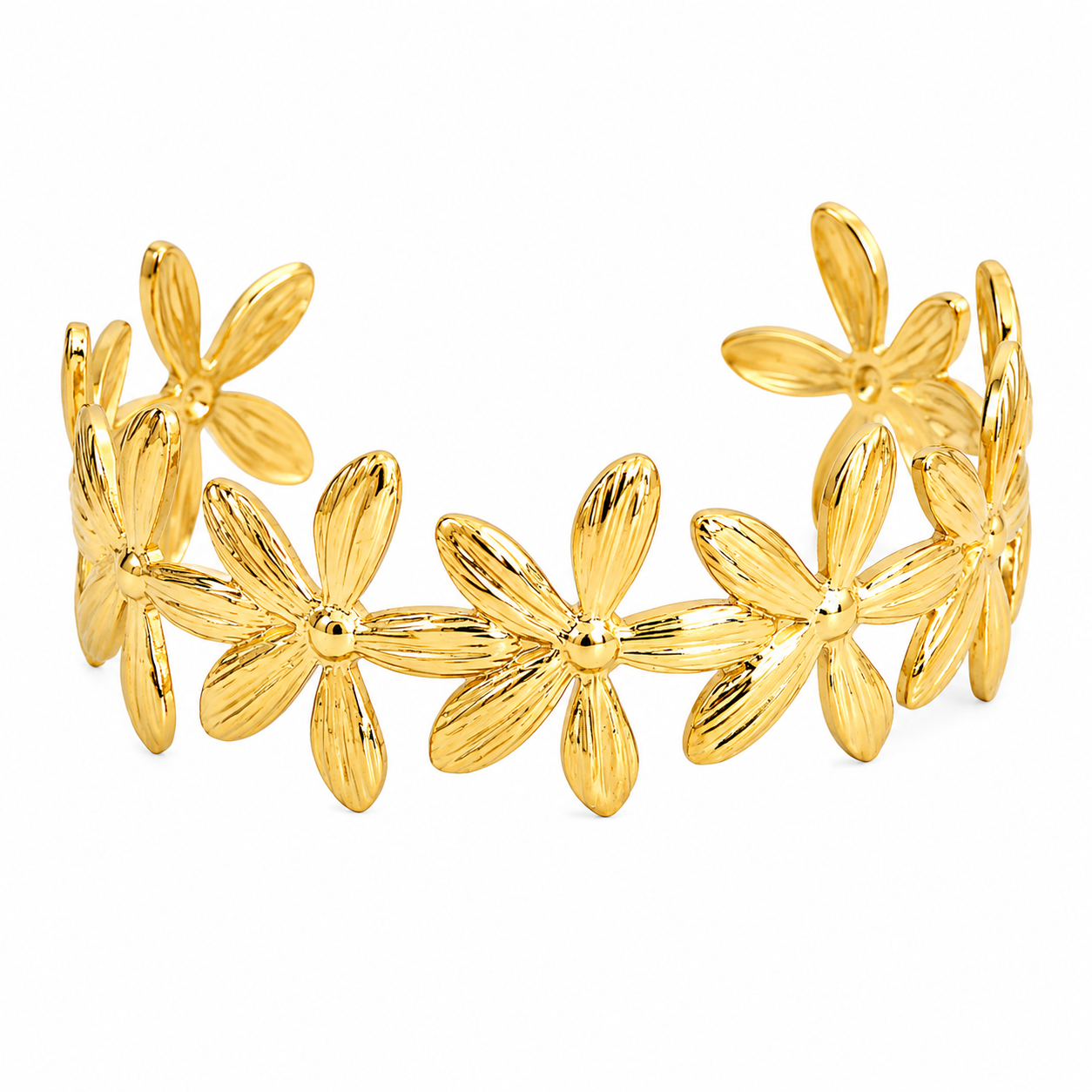 Golden Floral Armreif