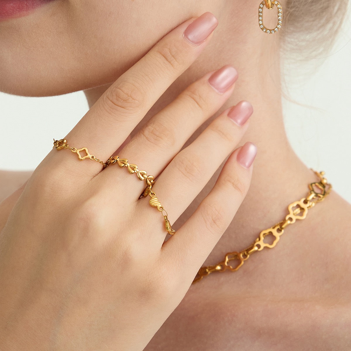 Golden Adjustable Ring