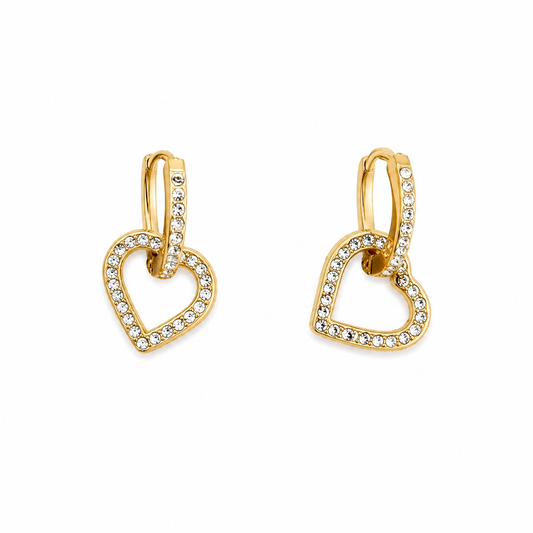 Crystal Heart Ohrringe