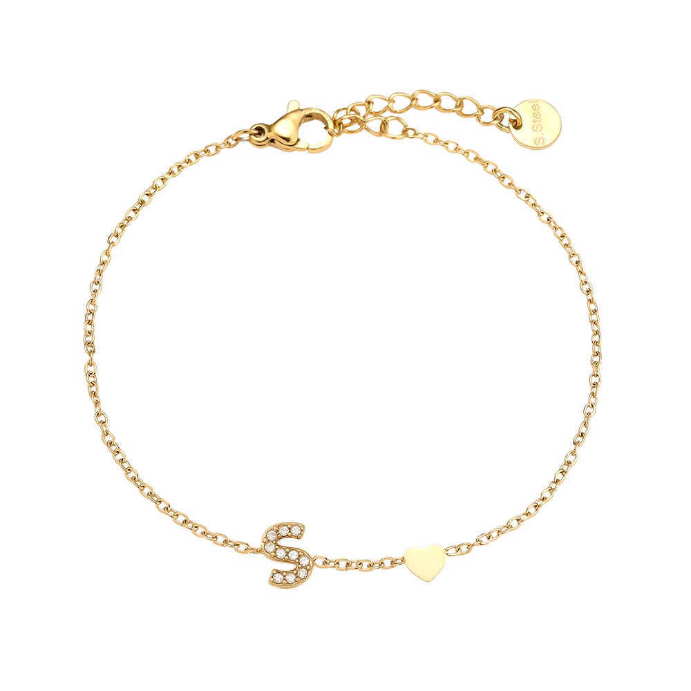 Nice Diamond Alphabet Armband