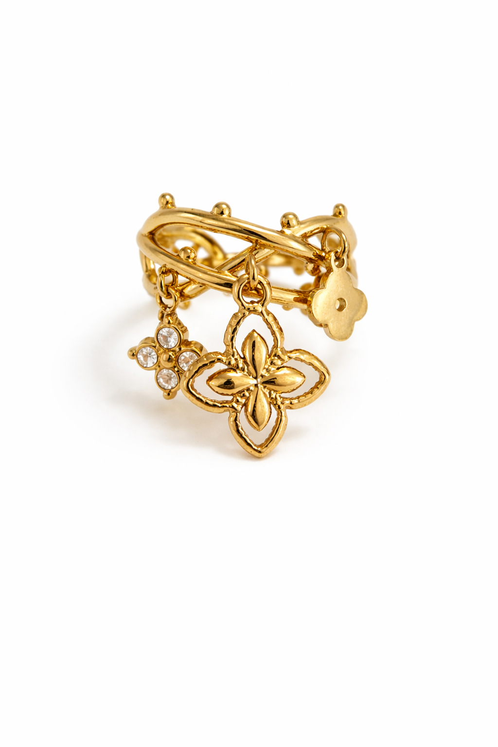 Vergoldete Ring mit charm 