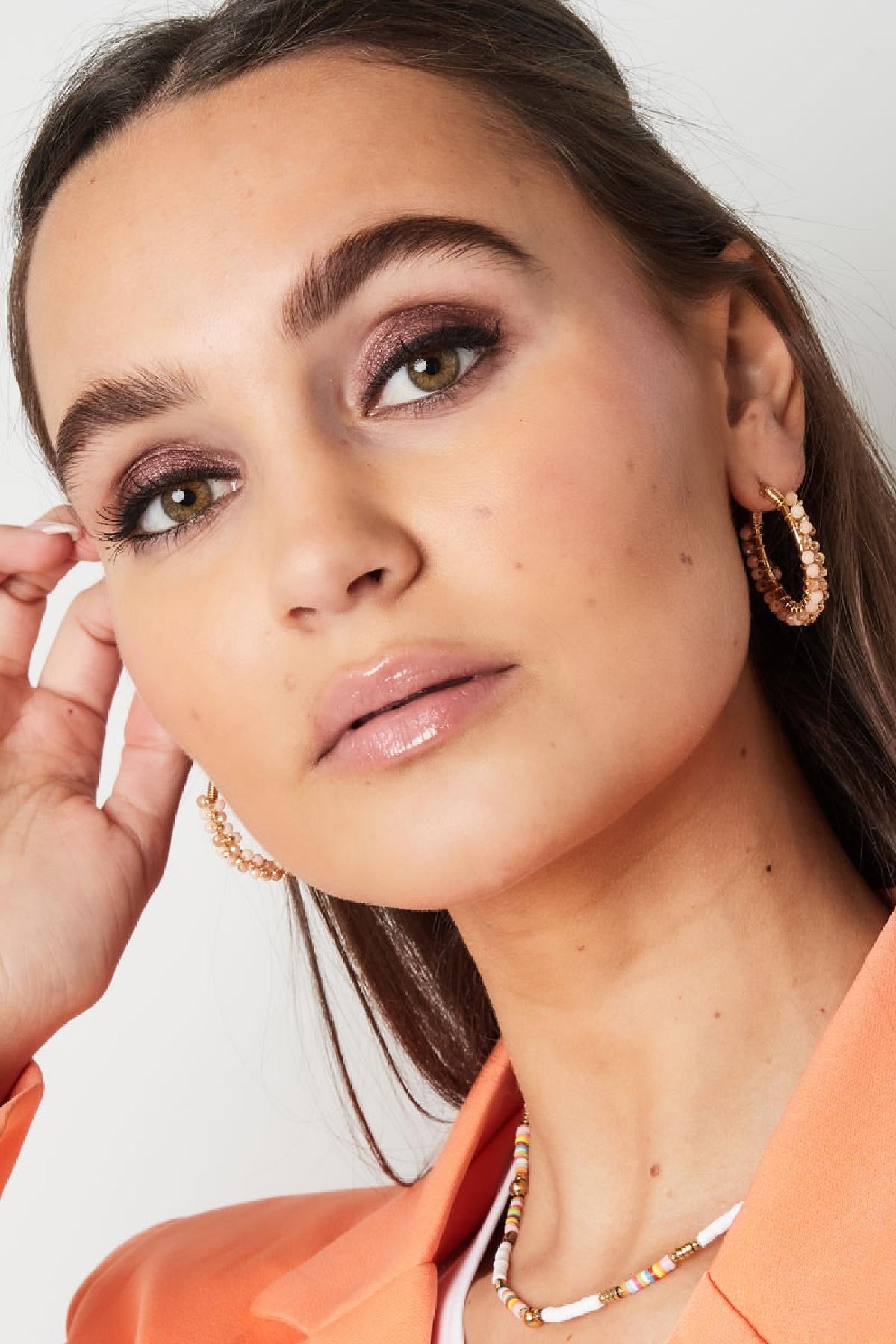 Blush Glow Hoops