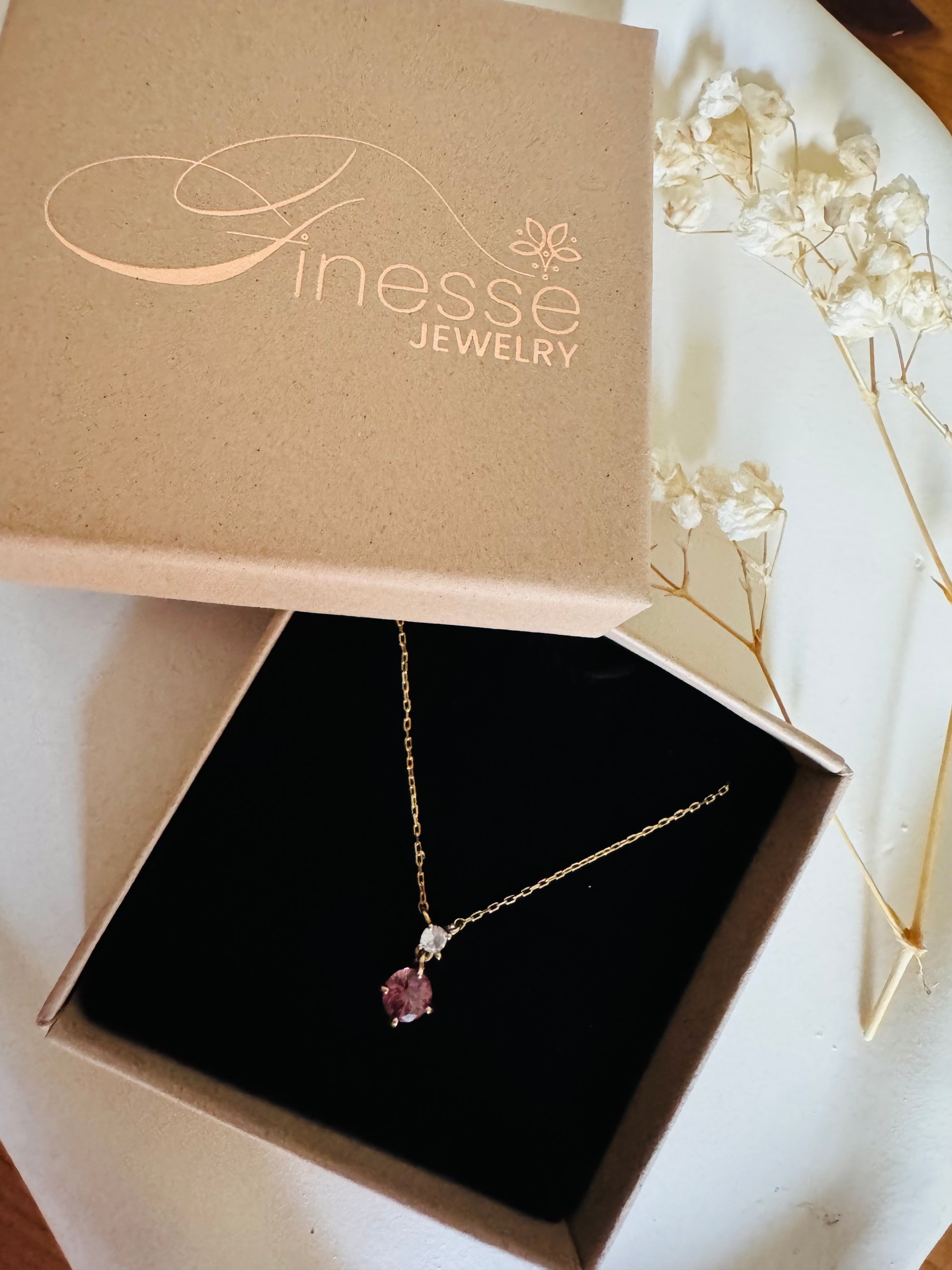Viola – 925 Silberkette mit vergoldetem Anhänger & Amethyst-Look