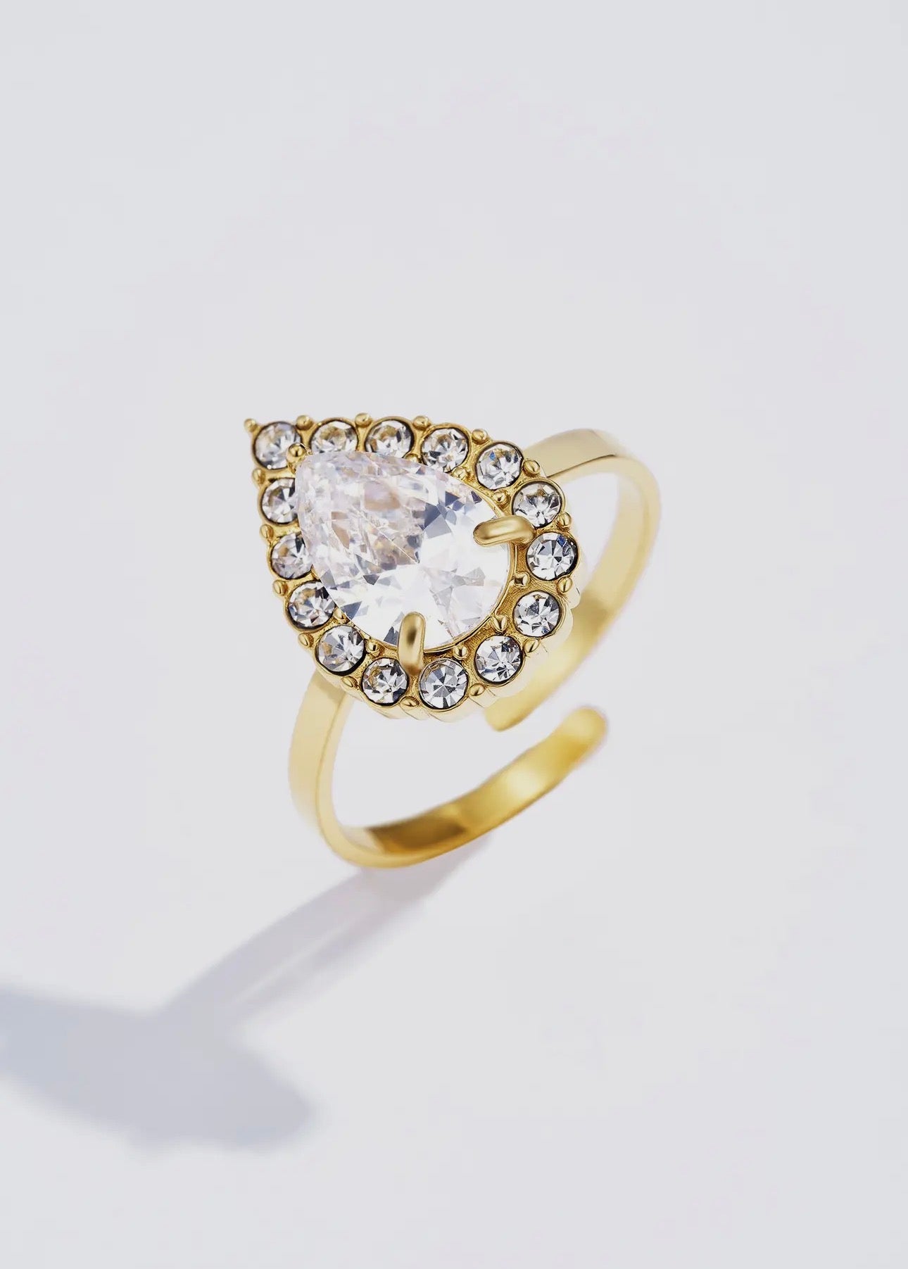 Aurora Teardrop Ring