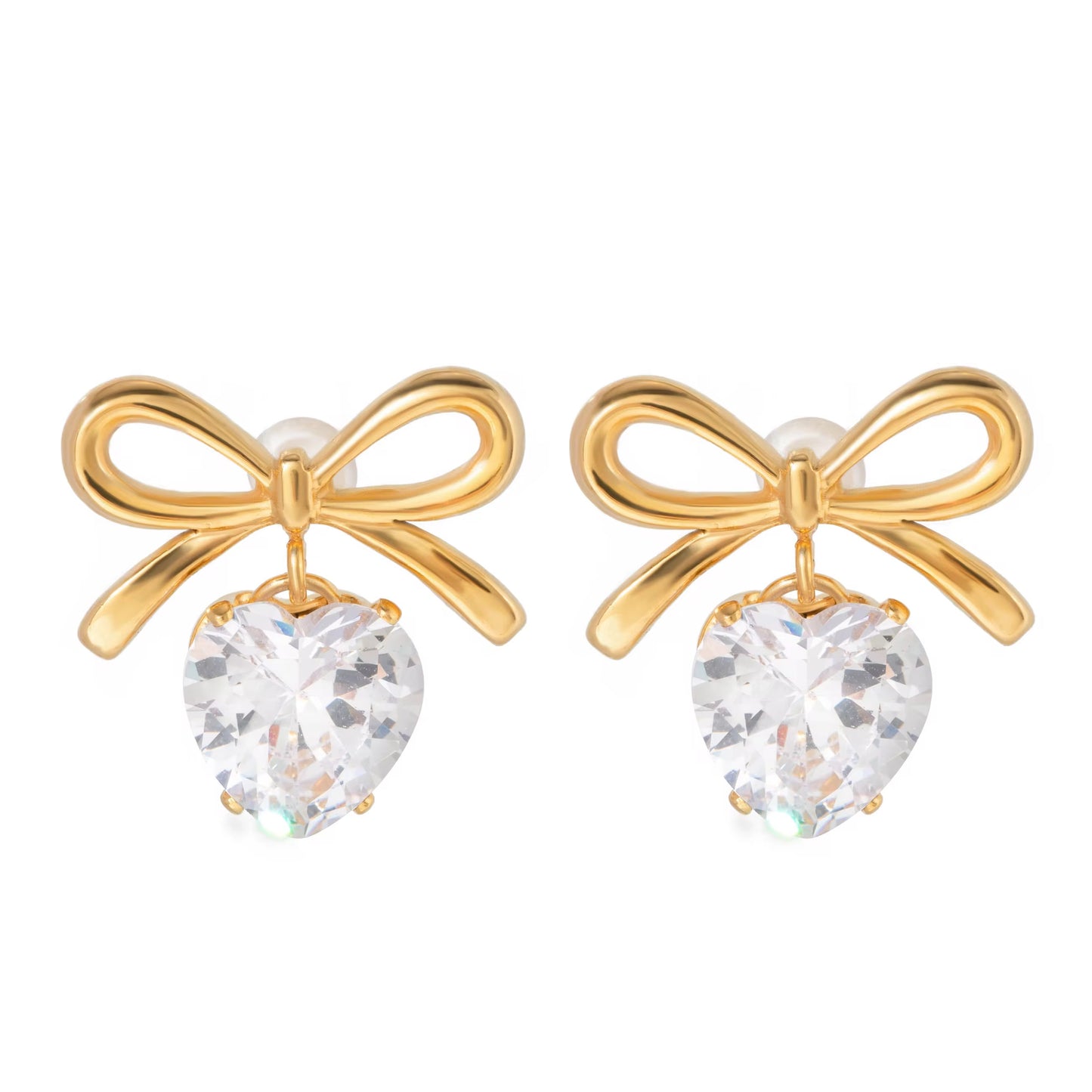 Goldene Ohrringe mit Zirkonia – eleganter Schmuck
