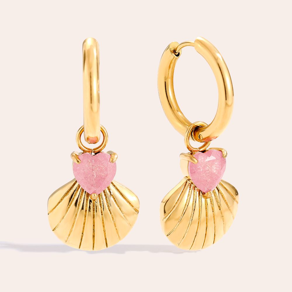 Rosé Shell Ohrringe