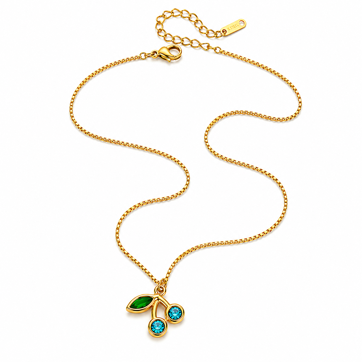Blue Cherry Kette